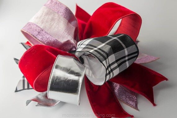 Valentine Bow With 5 Ribbons | Etsy | Etsy (US)