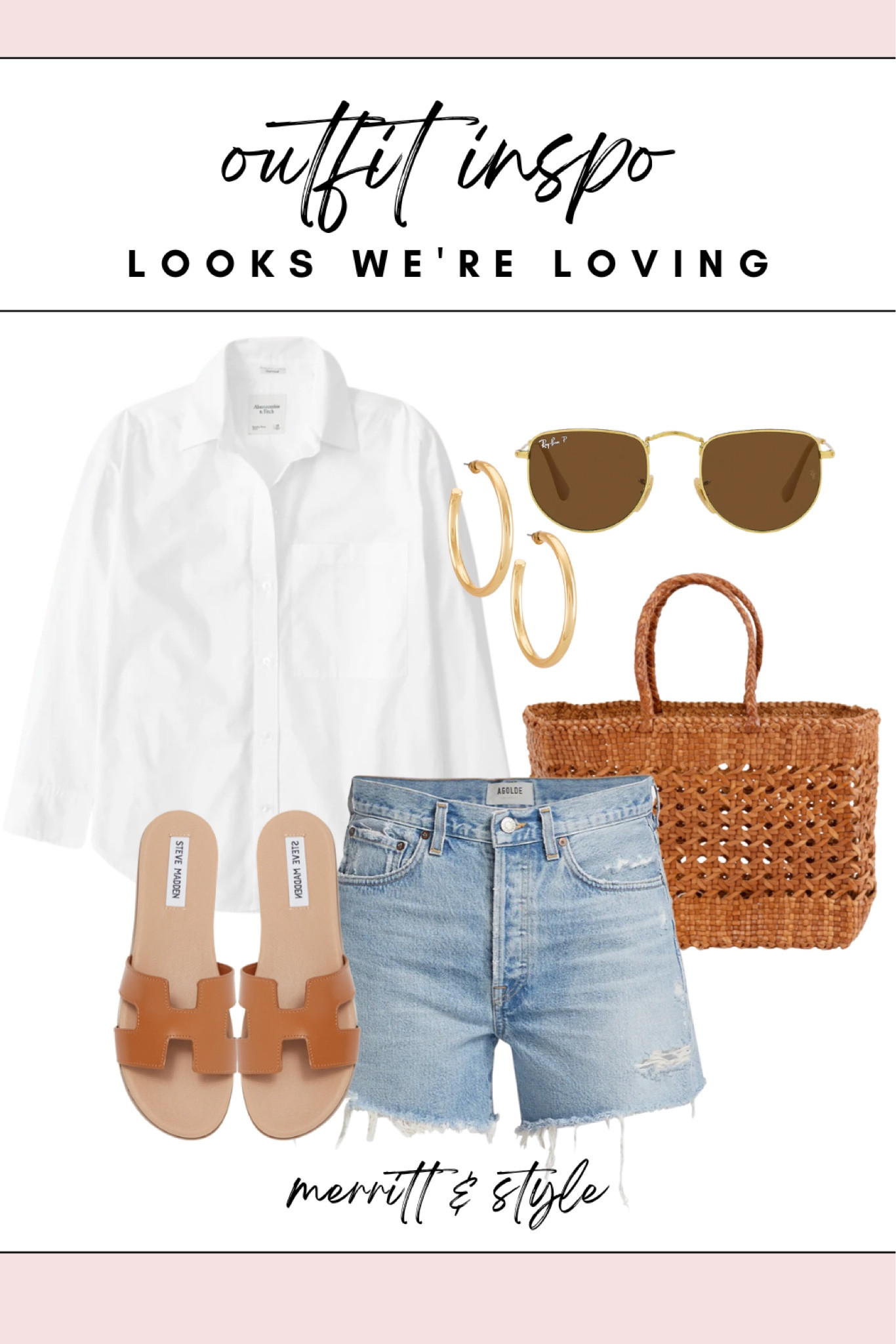 Easy spring outfit idea denim shorts and button down outfit 

#LTKsalealert #LTKunder50 #LTKstyletip