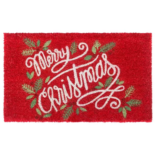 RugSmith Multi Machine Tufted Berry Merry Christmas Doormat, 18" x 30" | Walmart (US)