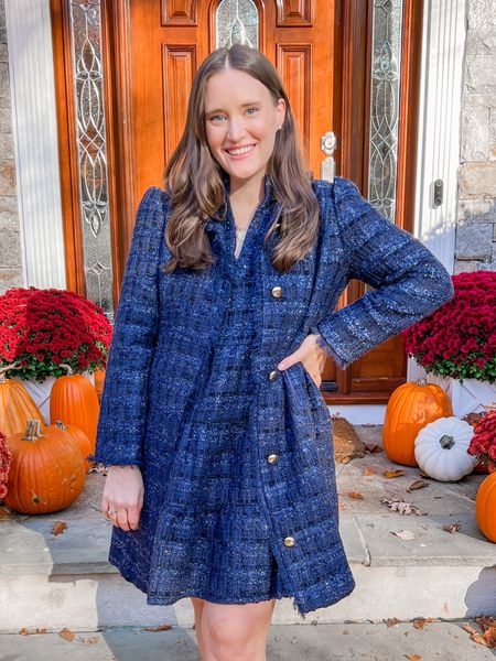 Use code KRISTA15 for 15% off this cute tweed jacket and dress for the holiday!

#LTKSeasonal #LTKHoliday
