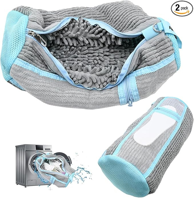 Shoe Washing Machine Bag,2 Pcs Shoe Washing Bag for Dryer & Washer, Reusable Laundry Shoe Bag for... | Amazon (US)