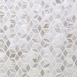 This item: Pacif White 3D Illusion 11.81 in. x 11.81 in. x 2 mm Pearl Shell Mosaic Tile | The Home Depot