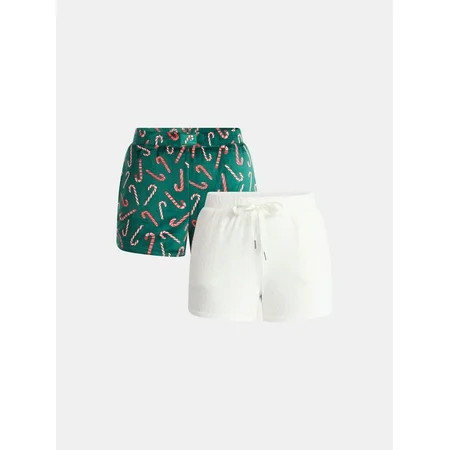 Holiday Time Women's and Women's Plus Christmas Sleep Shorts, 2-Pack, Sizes XS-3X | Walmart (US)