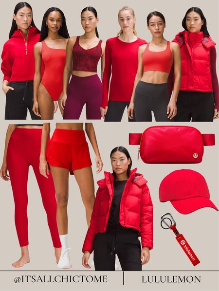 New lululemon color- red!! Perfect for Valentine’s Day but also trending right now 

#LTKfitness