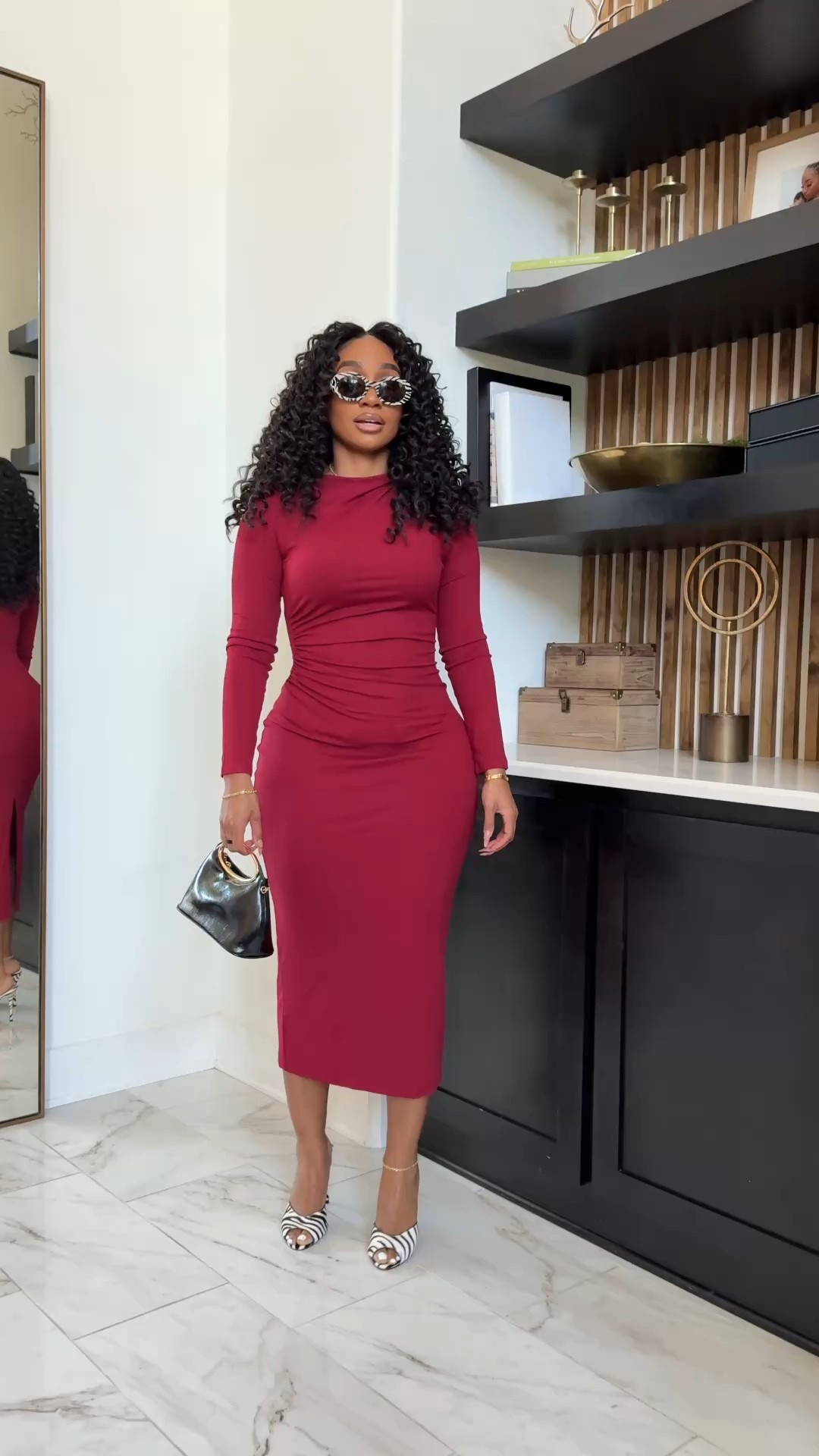 Elevated casual style inspo for this under $50 bodycon midi dress. Simple dress styled! 

#LTKFindsUnder100 #LTKootd