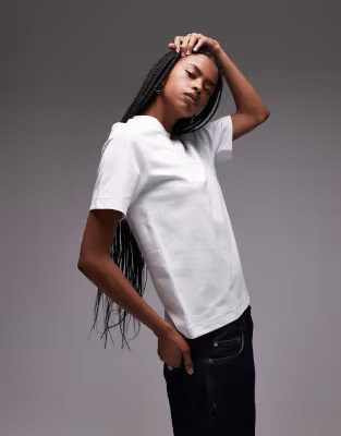 Arket heavyweight jersey boxy t-shirt in white | ASOS (Global)