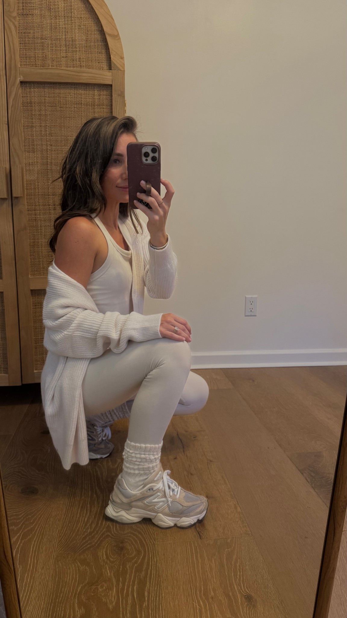 Cozy fall leggings outfit
Cardigan oversized size xs
Sports bra tank size xs
Leggings size xs
Scrunch socks 
New balance 9060 sneakers 

#LTKFindsUnder50 #LTKSaleAlert #LTKActive