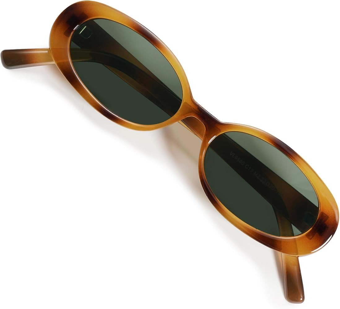VANLINKER Polarized Retro Oval Sunglasses for Women and Men Small 90s Style VL9580 | Amazon (US)