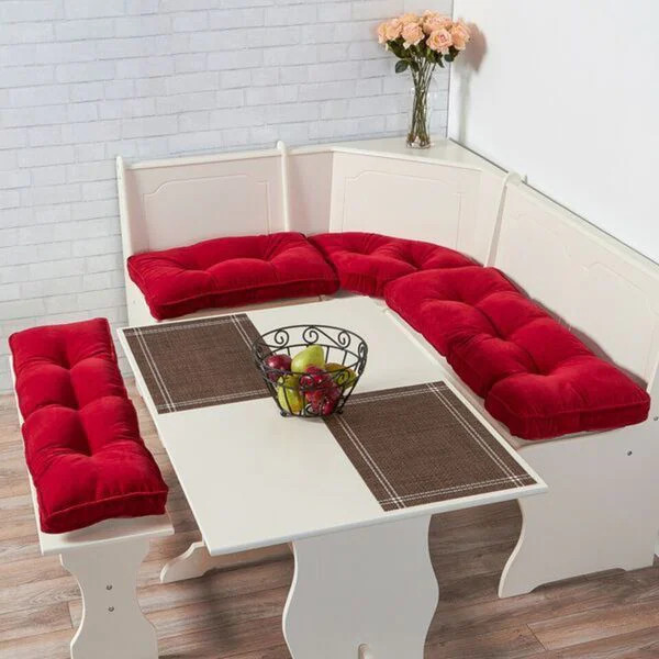 Greendale Home Fashions Scarlet Hyatt 4-pc. Nook Cushion Set | Bed Bath & Beyond