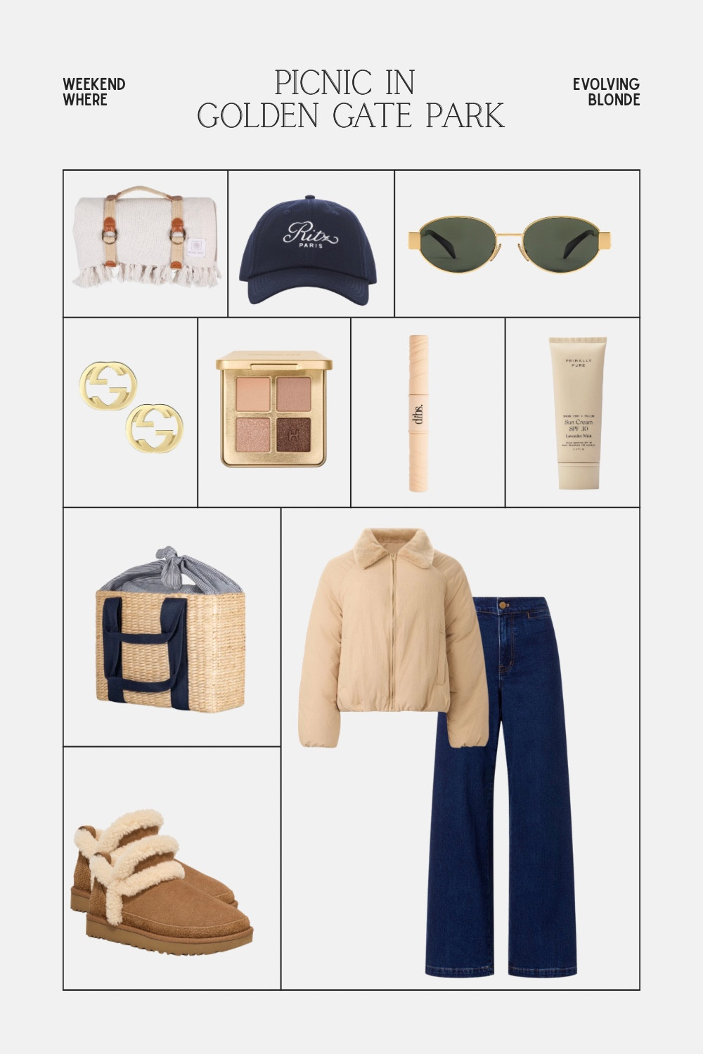 Weekend Where Picnic in Golden Gate Park

Use this code for 50% off your first month at Rent the Runway: RTR73230F469D


#jacket #madewelldenim #uggs #spf #baseballhat

#LTKFindsUnder100 

#LTKBeauty