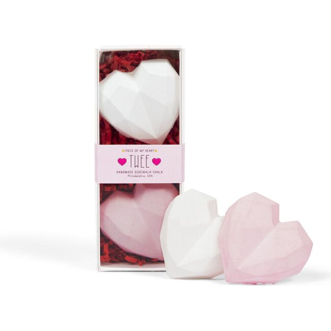 Piece of My Heart Handmade Sidewalk Chalk Set, Pink | Maisonette