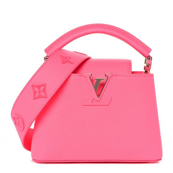 LOUIS VUITTON Taurillon Mini Capucines Fluo Pink | FASHIONPHILE | Fashionphile