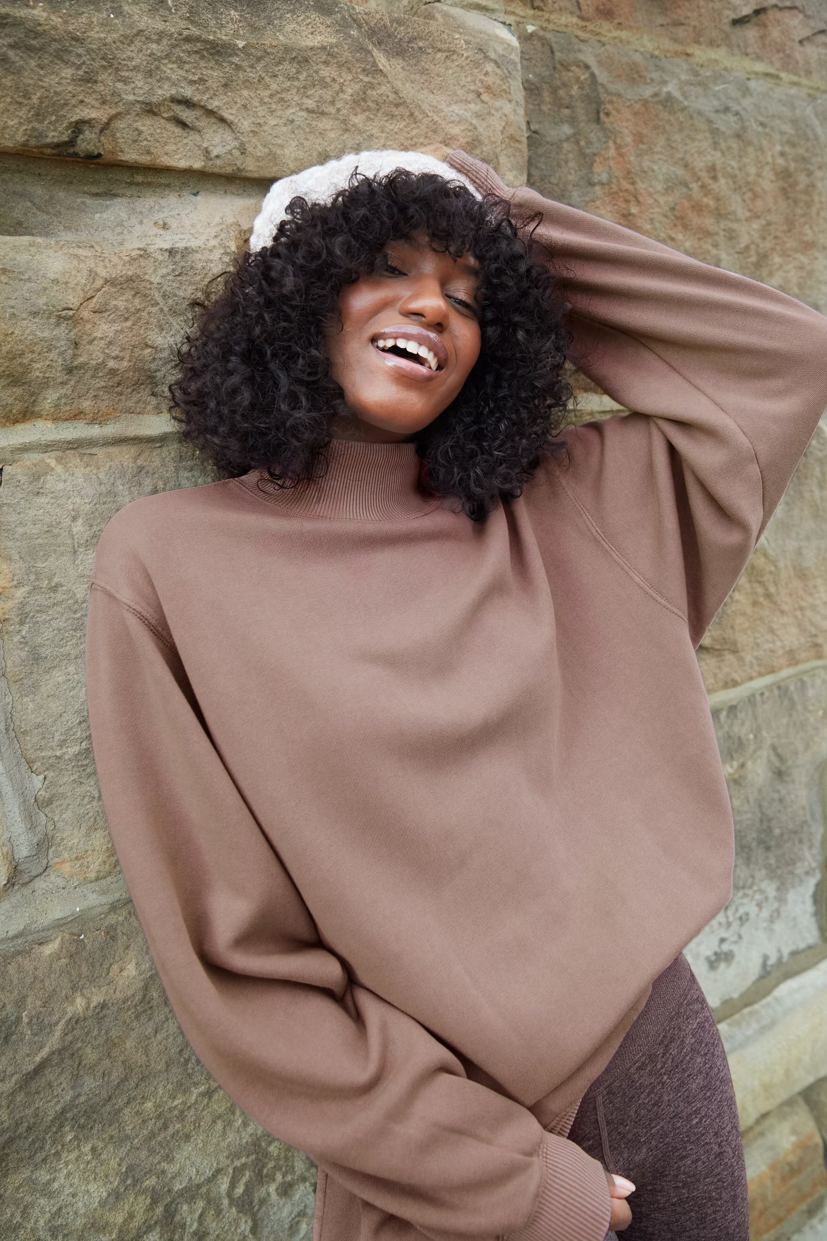 Aerie The Sweat Everyday Cozy Mock Neck Sweatshirt | American Eagle Outfitters (US & CA)