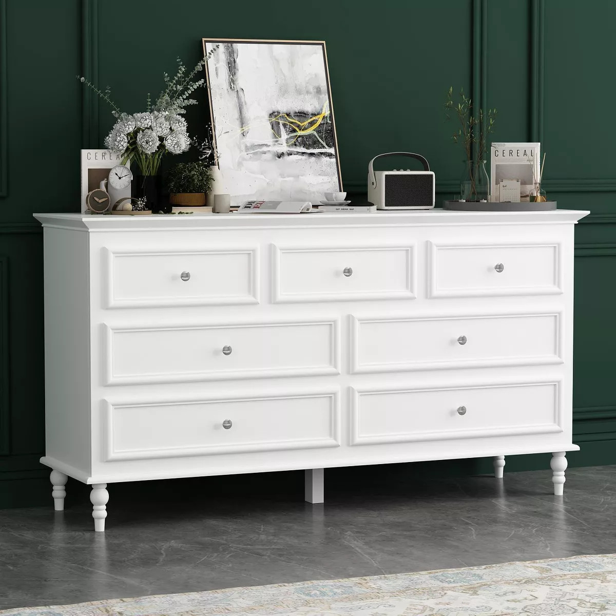 Famapy White 7-Drawers Dresser Chest of Drawers Storage Unit | Target