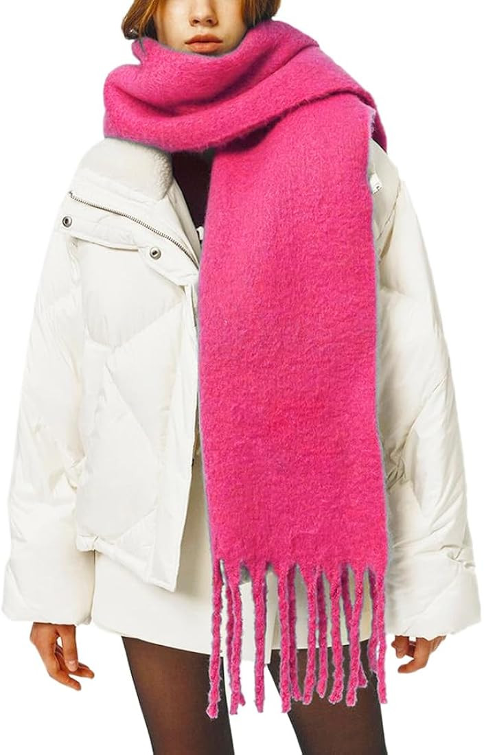 Big Chunky Plaid Scarf Colorful Checked Oversized Thick Scarves Soft Large Cashmere Wool Winter W... | Amazon (US)