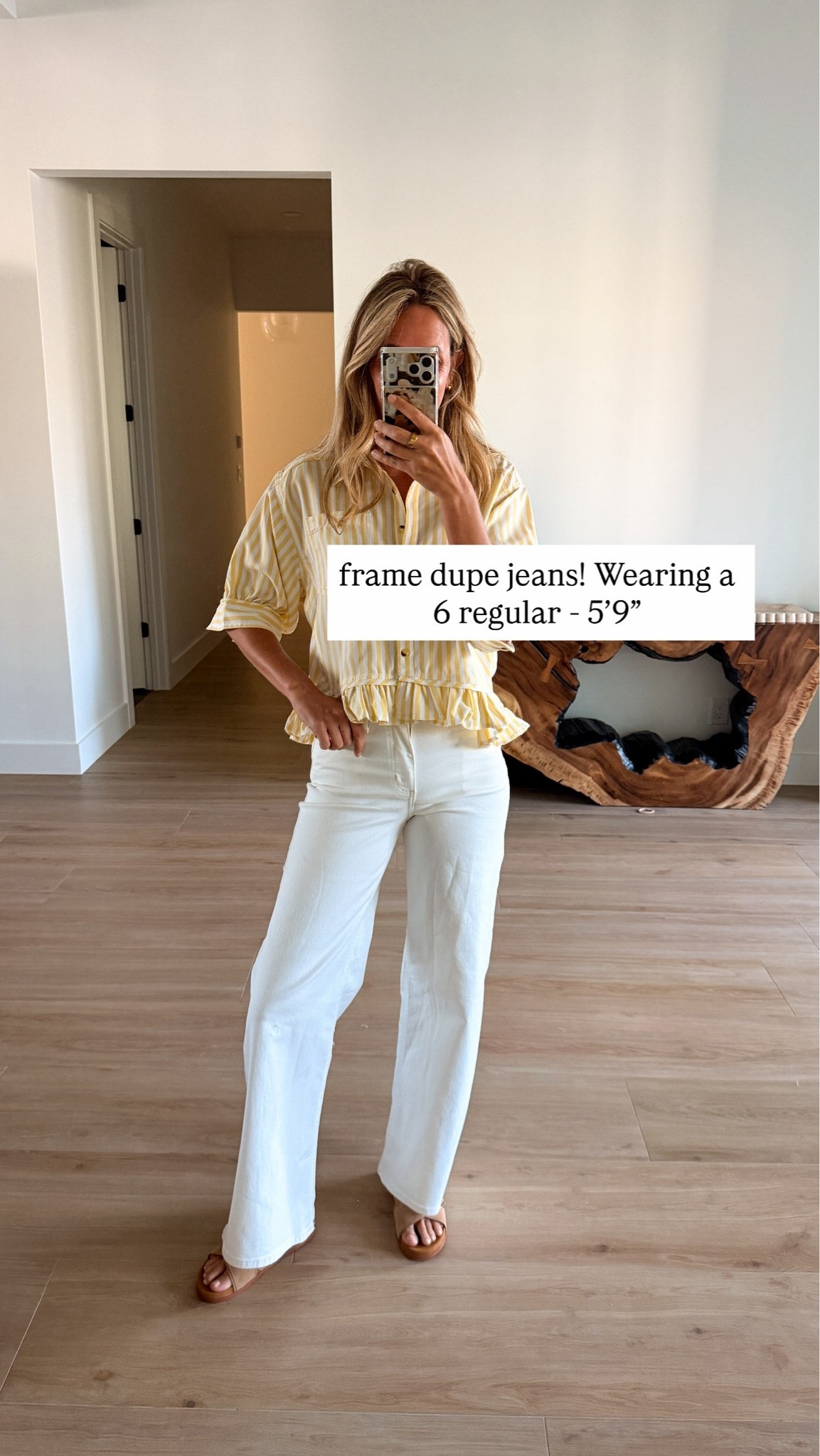 Target frame dupe jeans on sale for $22, 5’9” size 6 regular

#LTKootd #LTKMothersDay