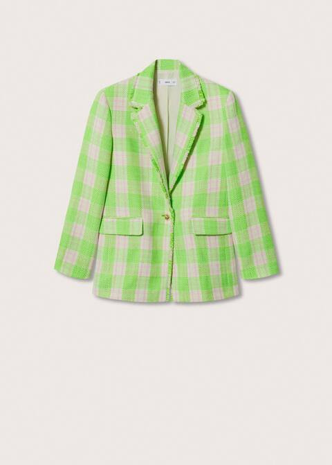 Tweed check blazer | MANGO (UK)