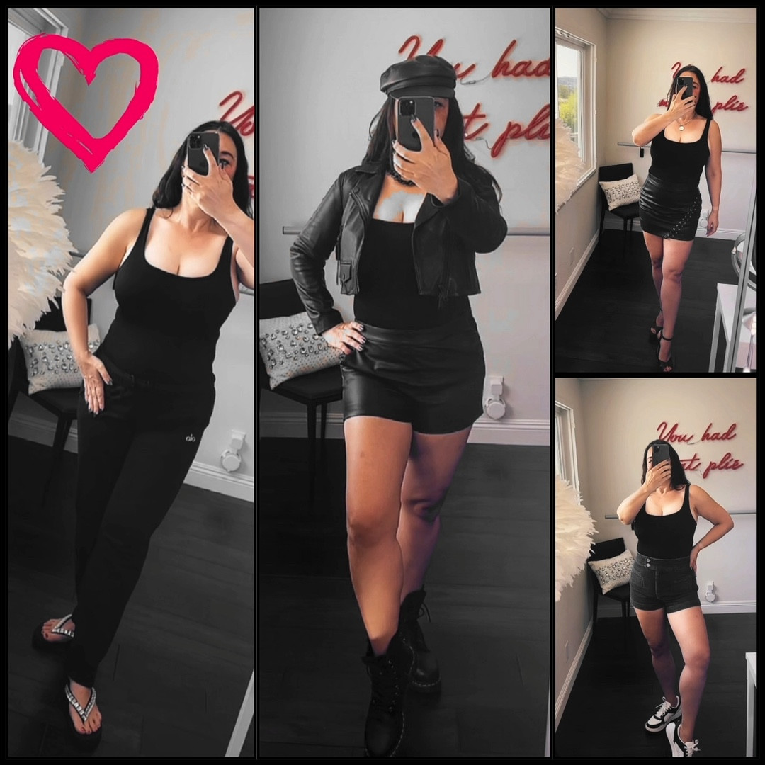 This bodysuit goes with literally everything in my closet and you get three of them in a pack! Such a good price per wear! The square neck line is so flattering, the straps are thick enough to wear a bra with it, and it is not see-through   #bodysuit 

#LTKfindsunder50 #LTKfitness #LTKover40