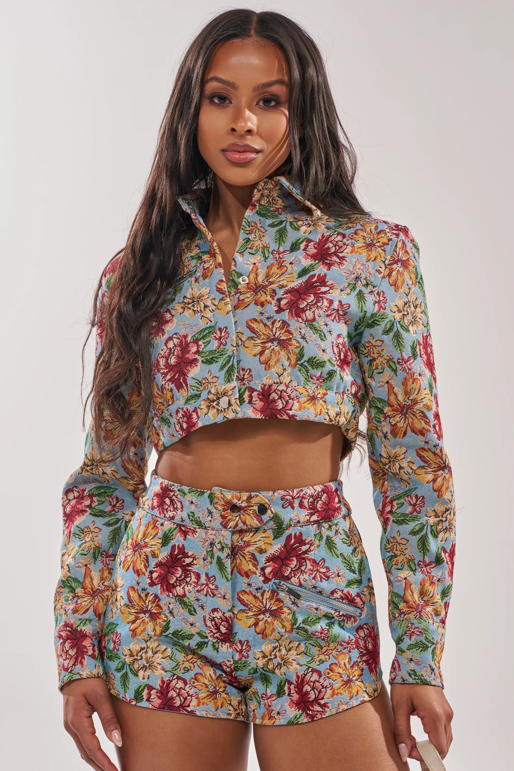GOOD KARMA TAPESTRY MOTO IN BLUE MULTI | AKIRA