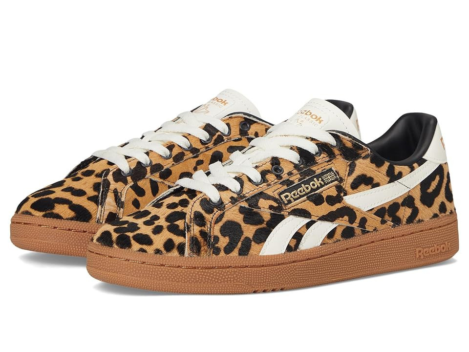 Reebok Lifestyle Club C Grounds UK Women's Shoes Cheetah/Cheetah/Chalk: 5.5 B - Medium, Suede | Zappos.com