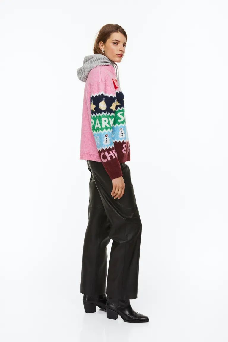 Jacquard-knit Sweater - Black/polar bears - Ladies | H&M US | H&M (US)