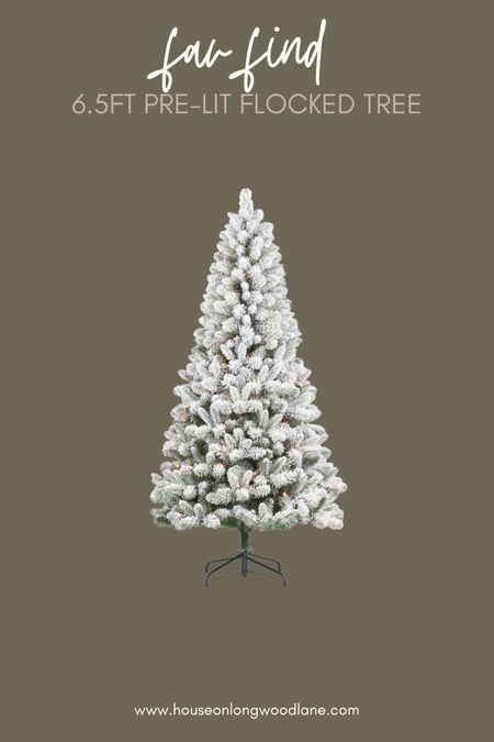 Fav Find!! This tree is everything! If you love Flocked trees this is a necessity! It’s 6.5ft & pre-light! For ONLY $79! 

#LTKunder100 #LTKSeasonal #LTKHoliday