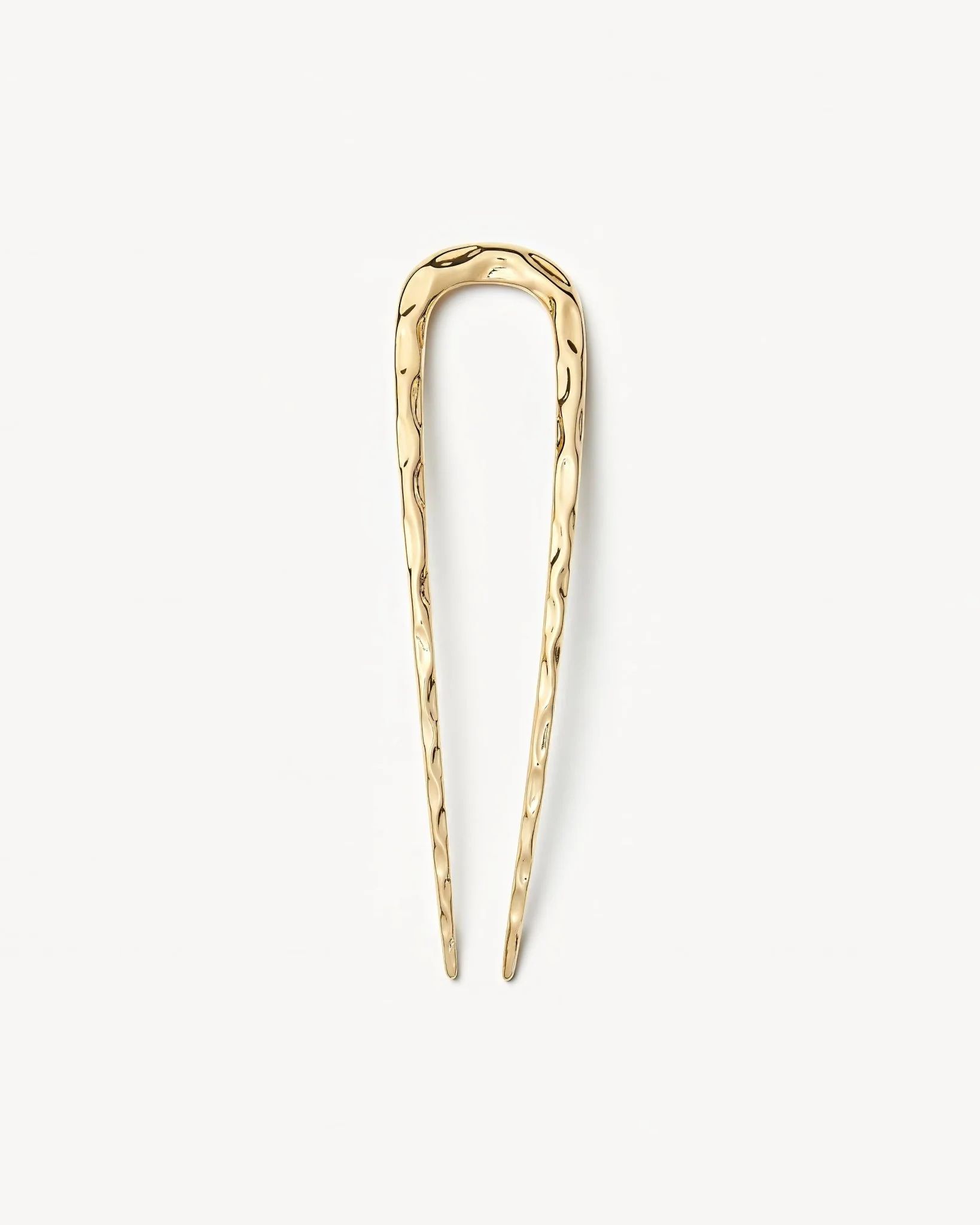 Midi Wavy French Hair Pin in Gold | Machete