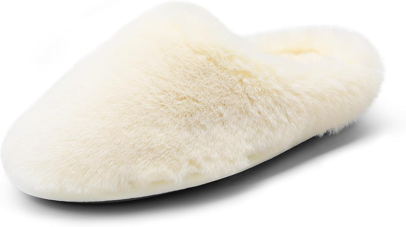 DREAM PAIRS Women's Plush Fuzzy Slip on Indoor Outdoor Winter House Slippers | Amazon (US)