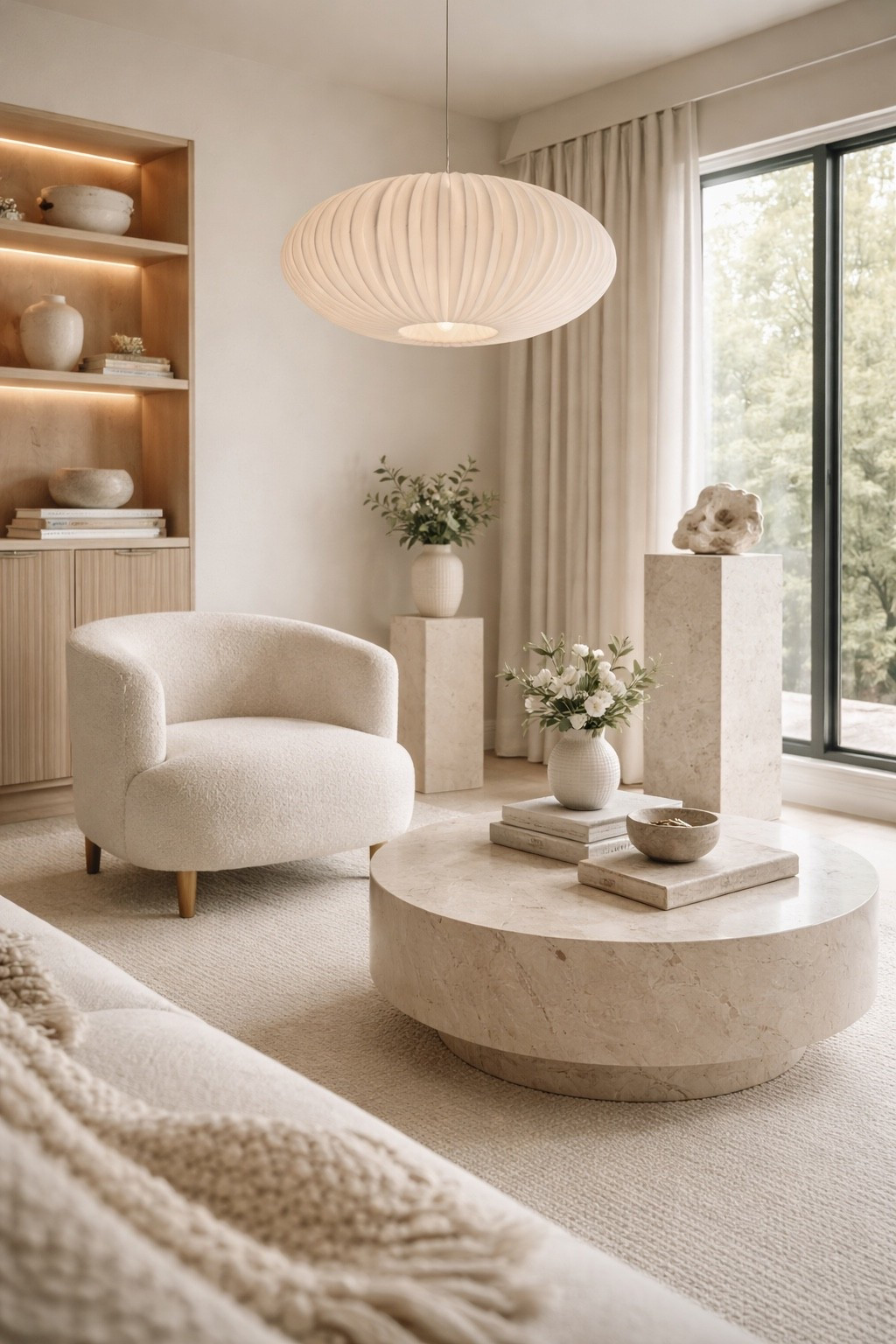 A modern neutral living room featuring a sculptural round coffee table, a soft accent chair, and warm minimalist decor.
This space feels calm, elegant, and effortlessly cozy — perfect for a modern home with timeless style.
Save this look if you love soft neutrals, organic shapes, and elevated interior design 🤍#neutrallivingroom
#modernhome
#coffeetabledecor
#accentchair
#neutraldecor
#cozyinterior
#minimalistdesign
#softneutrals
#homedecorinspo
#organicmodern
