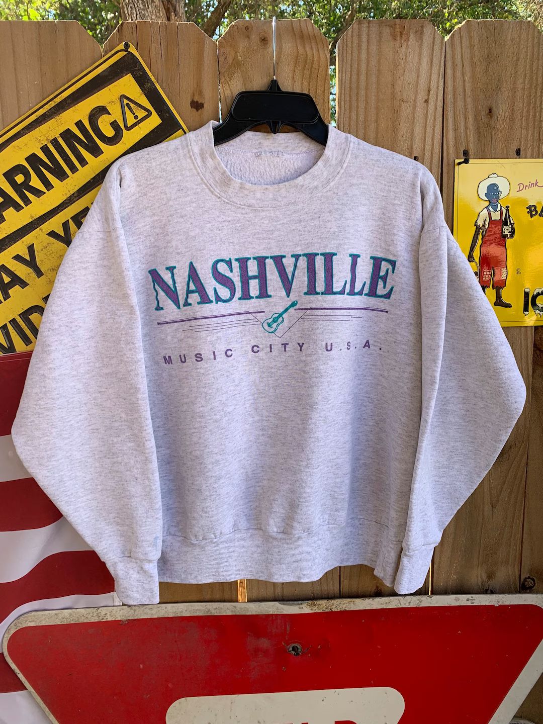 Vintage 80s-90s Nashville Music City USA Sweatshirt Size M - Etsy | Etsy (US)