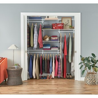 ClosetMaid ShelfTrack 4-ft to 6-ft x 13-in White Wire Closet Kit | Lowe's
