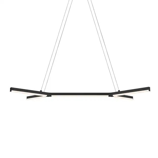 Sonneman Lighting Bi-Y LED Satin Black Pendant, Frosted Shade | Bed Bath & Beyond