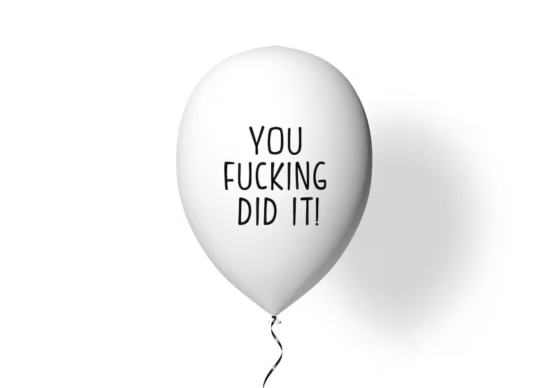 You Fuc*ing Did It! Balloon | Gag Graduation Gift | Funny Balloons | Funny Graduation Gift | Grad... | Etsy (US)