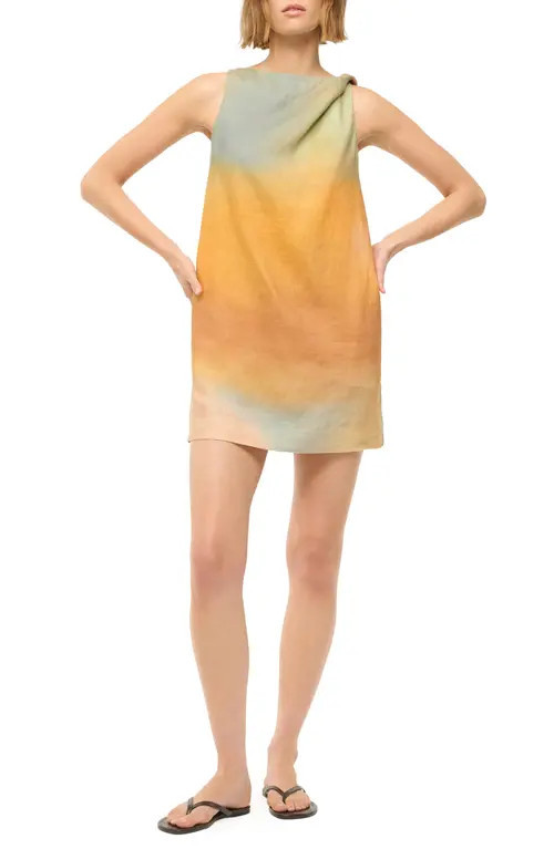 STAUD Boa Ombré Linen Shift Dress in Pastel Clouds at Nordstrom, Size X-Small | Nordstrom