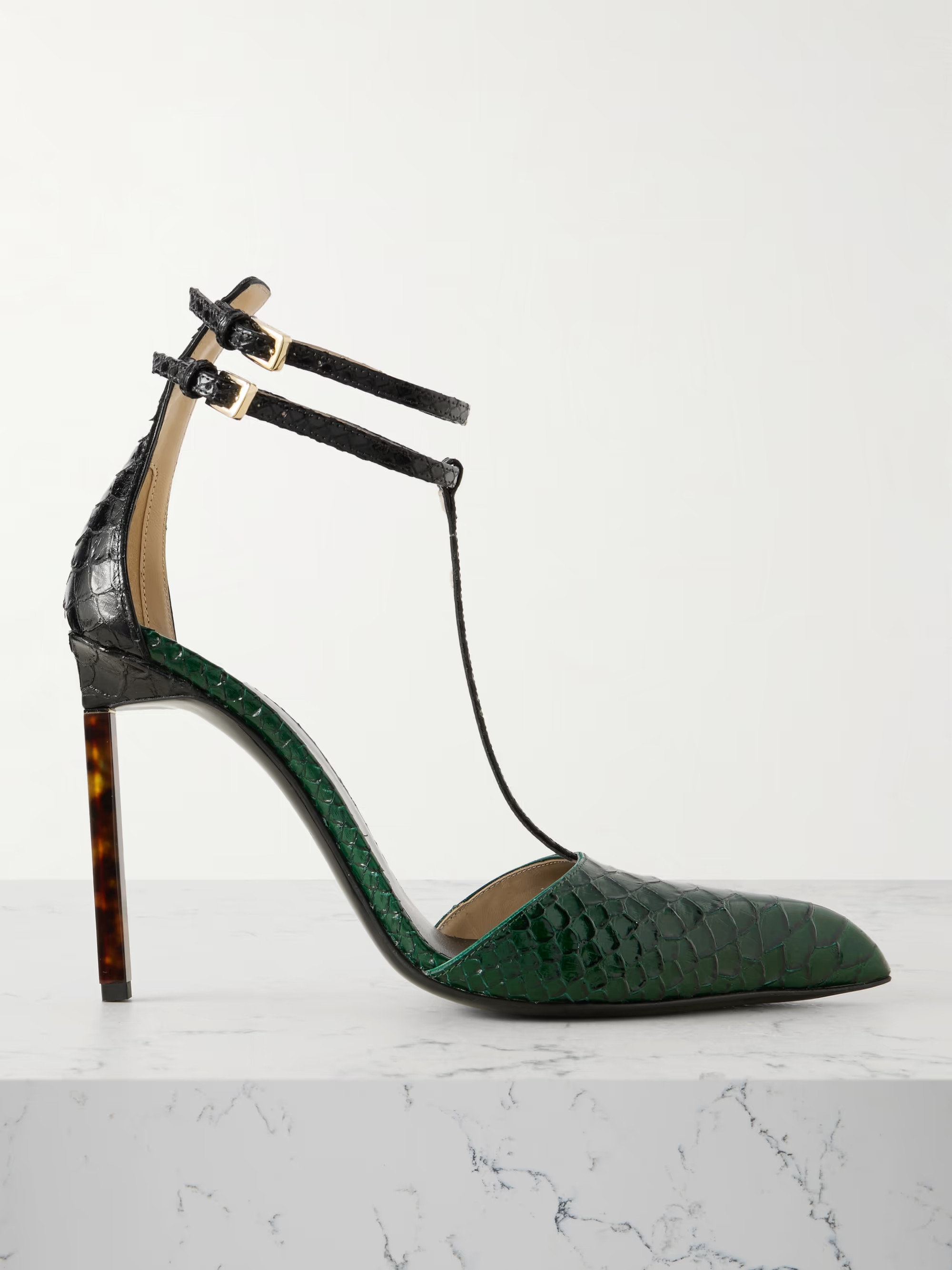 Snake-effect leather pumps | NET-A-PORTER (UK & EU)