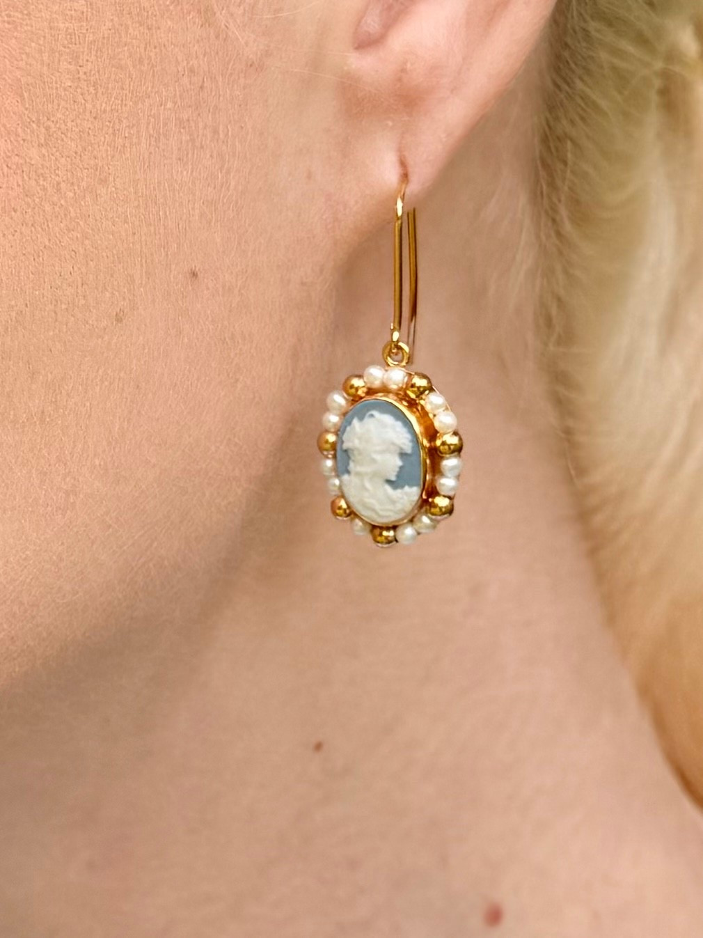 Happy Blue Monday! Over the moon with these Little Lovelies Cameo Drop Earrings by Vintouch Jewels Italy - also available in pastel green, pink, a deeper blue and black, I now want a pair to match every outfit and a coordinating necklace and ring! Handcrafted in Italy, what a fabulous gift any piece would make. See product list 💫💫💫

#LTKsummer #LTKluxury

#LTKuk #LTKeurope #LTKgiftguide