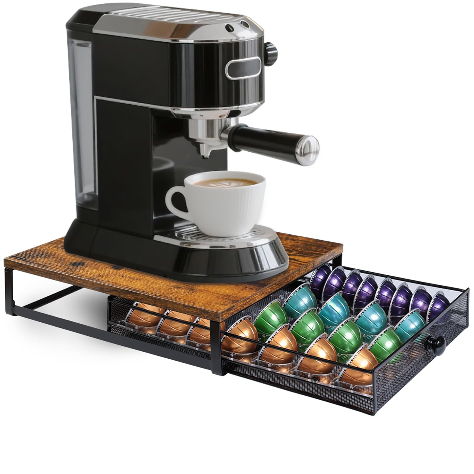 Coffee Pod Holder Drawer Organizer Vertuo Capsules Storage Organizer with Sliding Drawer Compatib... | Amazon (US)