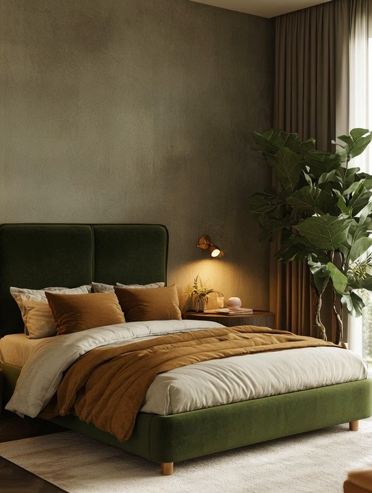 If someone asked me my favorite place on earth, it would always be my bedroom. This is where comfort, beauty, and intention come together, and every detail matters. Decorating a bedroom with rich, bold velvet instantly creates depth and warmth, and this emerald-and-taupe combination is one of the most timeless pairings you can choose. Emerald velvet brings a sense of luxury and grounding calm, while soft taupe walls and linens balance the richness with warmth and serenity. Layering textures like velvet, linen, and cotton creates a space that feels elevated yet deeply inviting—never stiff, never overdone. Add a large fig or tree-style plant to soften the room and bring in natural movement, and the result is a modern yet timeless bedroom that feels incredibly soothing, elegant, and designed for true rest. This is the kind of space that helps you slow down, recharge, and genuinely enjoy being home.
#bedroominspo #quietluxury #timelessdesign 

 

#LTKHome