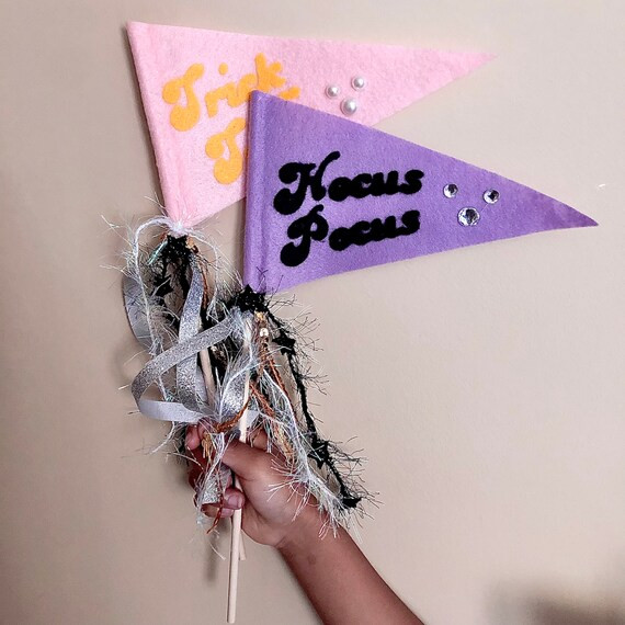 Halloween Pennant Flag Hocus Pocus Pennant Wand Trick or | Etsy | Etsy (US)