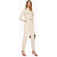 Womens Cream Denim Boiler Suit - Cream, Cream | Topshop UK