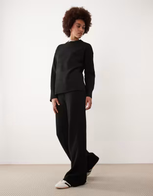 JDY Tall knit sweater & pants set in black | ASOS (Global)