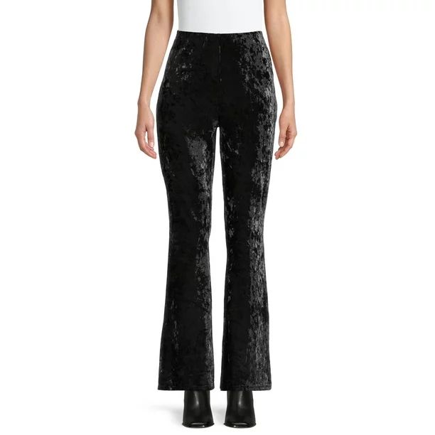 Kendall + Kylie Junior's Crushed Velvet Bootcut Pull-On Pants - Walmart.com | Walmart (US)