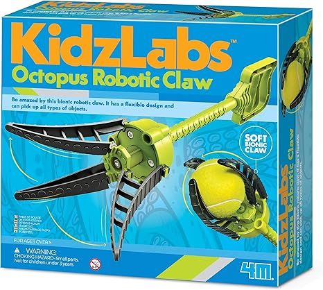 4M Octopus Robotic Claw from KidzLabs, Build Your Own Robotic Claw, Flexible Soft Design Can Pick... | Amazon (US)