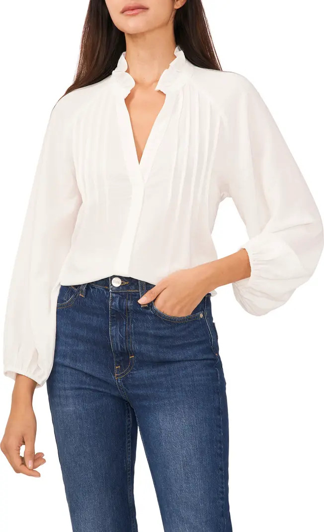 Ruffle Neck Raglan Sleeve Top | Nordstrom