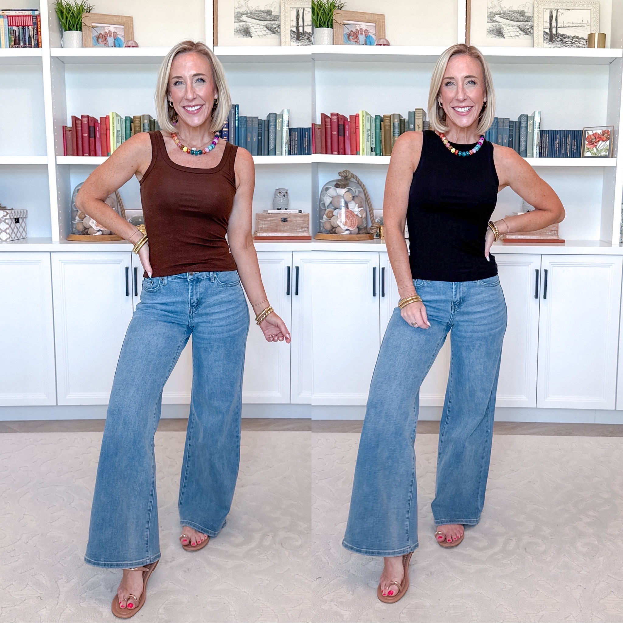 Amazon - jeans and tops Use code 10LESLIEWOOL for 10% off. Ultralight Merino Wool Square Neck Tank Top - size Small. 6 colors. Ultralight Merino Wool Racerback Tank Top - size Small. 6 colors. (All 4 tops are a 77% Lenzing Tencel, 18% Wool, 5% Spandex blend)

 

#LTKSeasonal #LTKOver40 #LTKSaleAlert