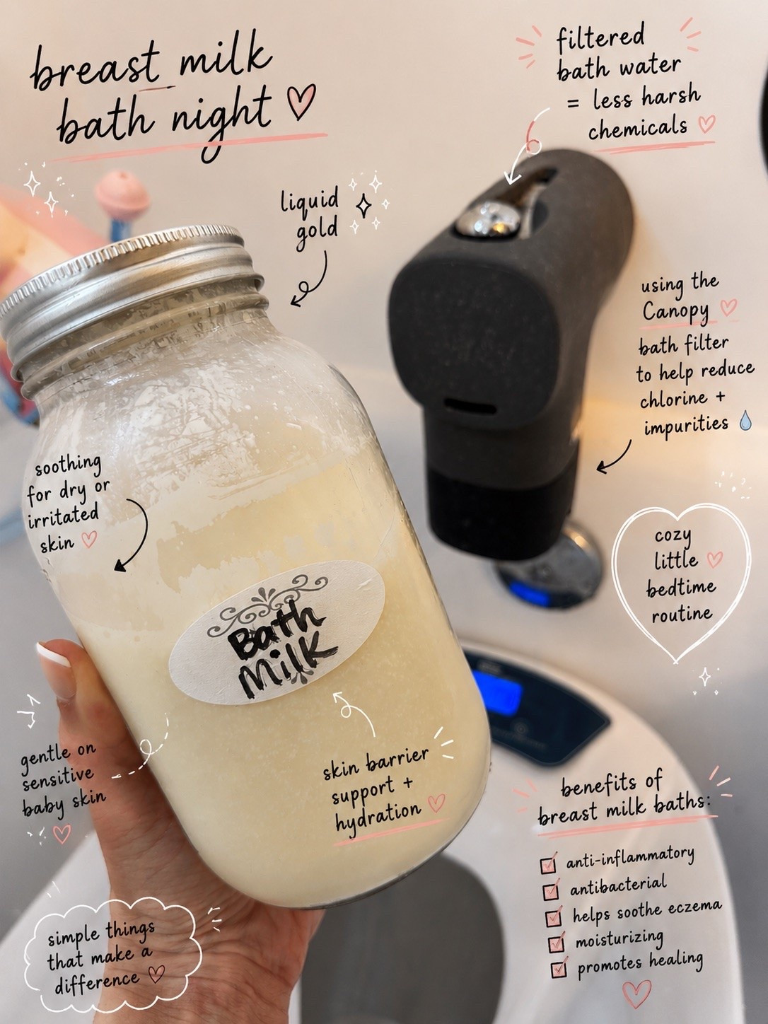When it comes to bath time: the essentials for sensitive skin is a breast milk and filtered water! Canopy bath tub filters have honestly been a life saver for kids dry, eczema skin.

#LTKmomlife #LTKKids #LTKBaby