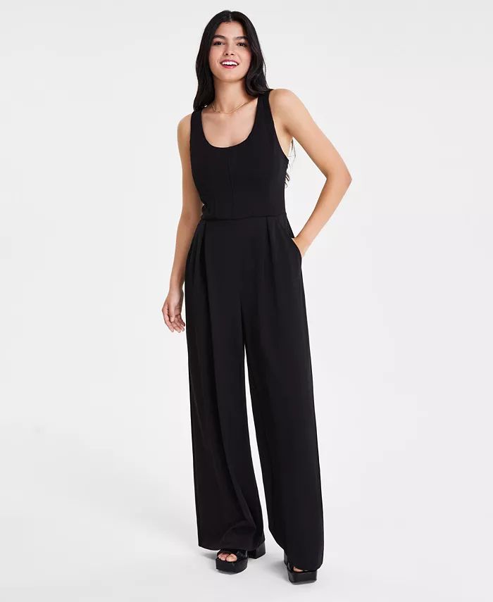 Bar III Women's Sleeveless Seamed-Bodice Jumpsuit, Created for Macy's - Macy's | Macy's