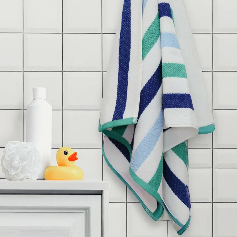 Your Zone Kids Bath Towel Cotton Blended Fabric, Blue | Walmart (US)