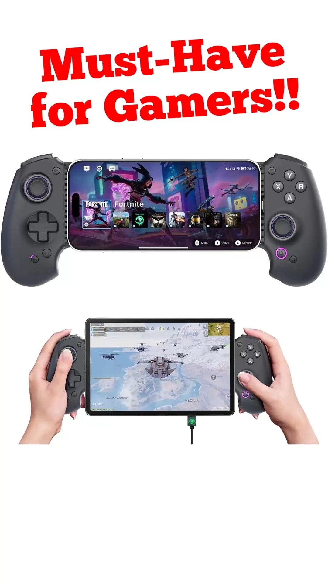 🎮 Turn your phone into a console-level gaming setup

Meet the S9 Full-Size Gaming Phone Controller — a total game-changer for mobile gamers 👇

✅ True full-size grips for that handheld, console feel (no more cramped fingers!)
✅ Plug-and-play for iPhone 15/16/17, iPad Mini 6/7 + Android (Samsung, Pixel, ROG, Legion & more)
✅ Play-while-charging — stay powered up through every boss fight ⚡️
✅ Multi-mode support for Roblox, Genshin Impact, COD Mobile, Forza Horizon 5 & more
✅ Hall joystick + dual motors = smooth precision + immersive feedback
✅ Lightweight + ergonomic for marathon sessions

Perfect for gamers who want console-grade control anywhere — from the couch to the carpool lane. 🚗🎮


#LTKTech #GamerGear #MobileGamingSetup #TechFinds #GadgetGoals #LTKHome #LTKMens #LTKFamily #GamerDad #GamerMom

#LTKFindsUnder100 #LTKGiftGuide #LTKSaleAlert