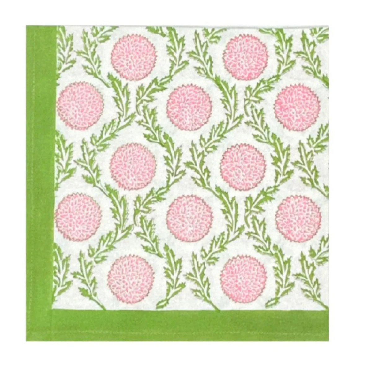 Pink and Green Flowers & Vines - Napkin, Set of 4 | The Well Appointed House, LLC